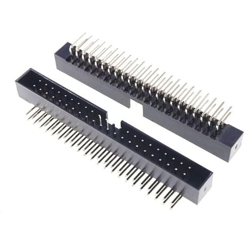 300 Pcs Box Header 44Pin 2x22P 2.0mm Pitch Male Shrouded PCB right angle IDC Socket dual rows space 2.0 Through hole DIP