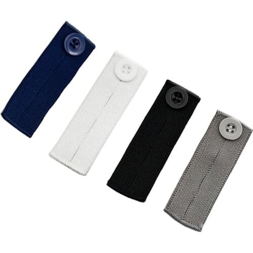 4 Pcs Elastic Waist Extenders,Adjustable Waistband Expanders for Men Women