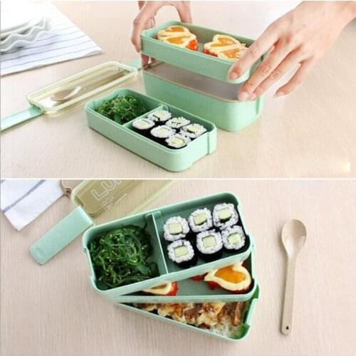 900ml Portable 3 Layer Healthy Lunch Box Food Storage Container Microwave Oven Lunch Bento Boxes Picnic Lunchbox BPA Free