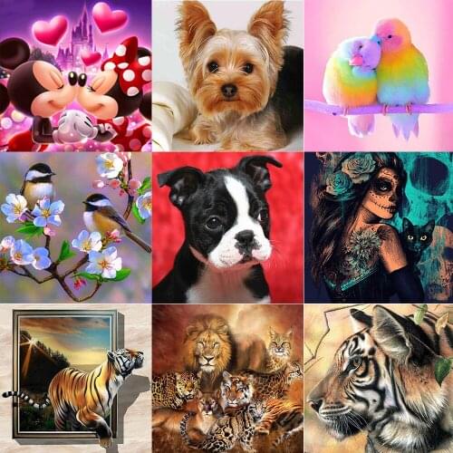 Diamond Painting Full Round Owl 5D DIY Diamond Embroidery Mosaic Picture Of Rhinestone Animal Christmas Decoration