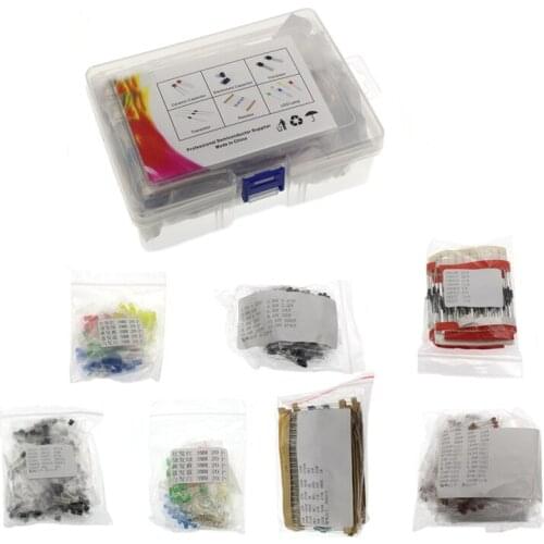 Aluminum Electrolytic Capacitor Kit+Diode Kit+LED 3MM 5MM KIT+Transistor Kit+Metal Film Resistor Kit