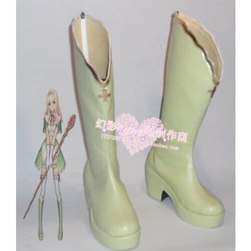 Shining Blade Elmina Halloween Long Cosplay Shoes Boots H016