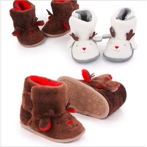 2020 New Baby Christmas Shoes Newborn Boys Girls Winter Warm First Walkers Soft Sole Infants Boys Girls Boots