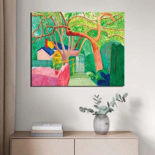 David Hockney The Gate Wall Art Canvas Posters And Prints Canvas Painting Decorative Pictures For Office Living Room Home Decor