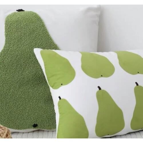 Throw Pillow Waist Living Room avion polystyrène антистресс Minimalist Contemporary Art Cushion Nordic Modern Cute Fruit Pear