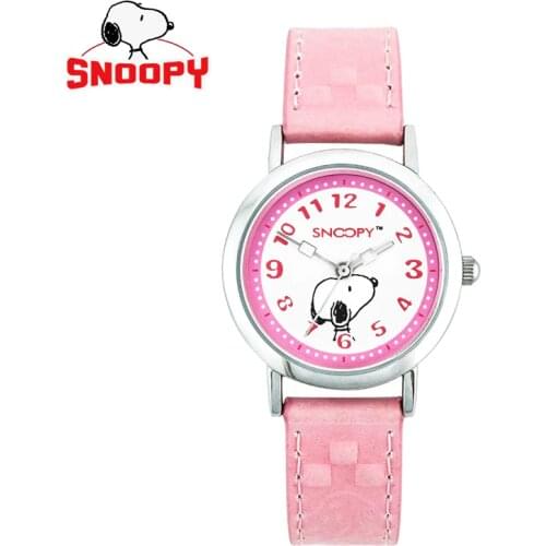 Snoopy kids wathes cute women watch fashion casual Quartz Wristwatches Genuine leather clock children boy watch