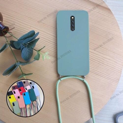 For Vivo X27 Pro Soft TPU Silicone Protection Phone Case For Vivo X21i X20 X9S X7 Plus Crossbody Lanyard Strap Rope Cord Cover