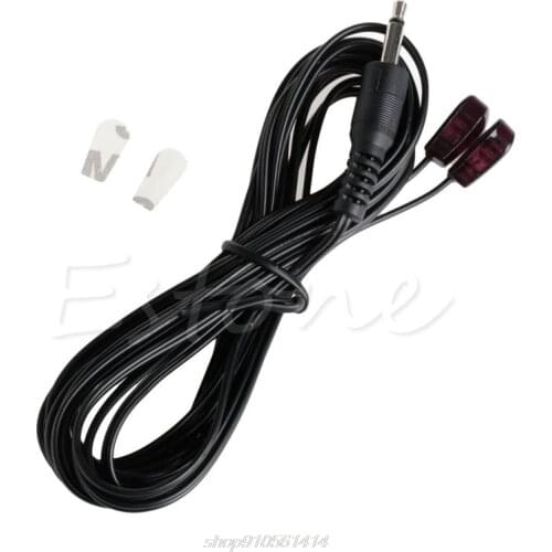 Dual IR Infrared Emitter Extension Cord 3.5mm Plug Remote Control Extender 3M-M43 A29 21 Dropshipping