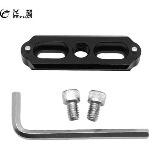 FEICHAO Aluminum Alloy Universal 3/8 Screw Hole Sliding Rail Mount Top Handle Slider Adapter for SLR Camera Cage Accessories