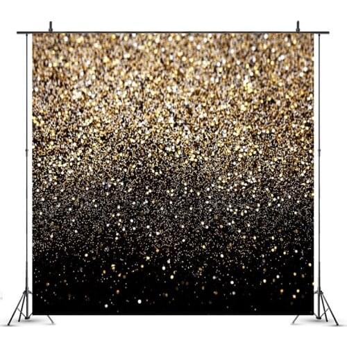 Photography Background Glitter Black Gold Dot Photo Studio Backdrop Photo Studio Background for Wedding Birthday Party Decor