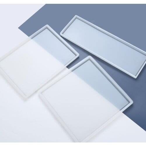 Silicone Resin Tray Mold Epoxy Resin Casting Mold for DIY Vanity Tray Jewelry Tray Serving Board and Serving Tray Mold