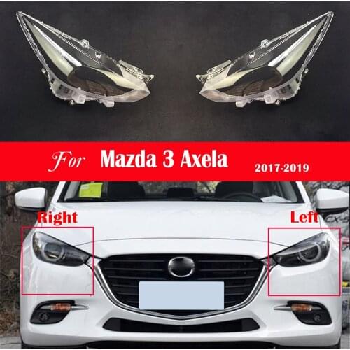 Car Headlight Lens For Mazda 3 Axela 2017 2018 2019 Car Headlamp Cover Replacement Lens Auto Shell Cover Bright Lamp Shade Caps