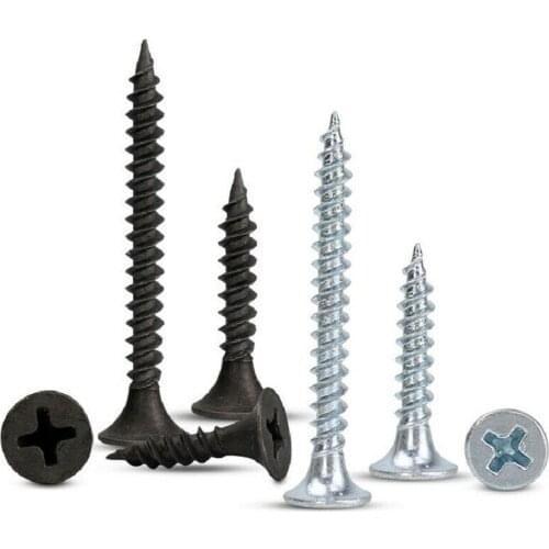 M3.5 Reinforced Phillips Countersunk Self Tapping Wood Screws Carbon Steel Galvanized Cross Flat Head Drywall Screws Nail