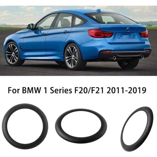 For BMW 1 Series F20/F21 2011-2019 ABS Matte Black Car Rear Badge Ring Logo Frame Cover