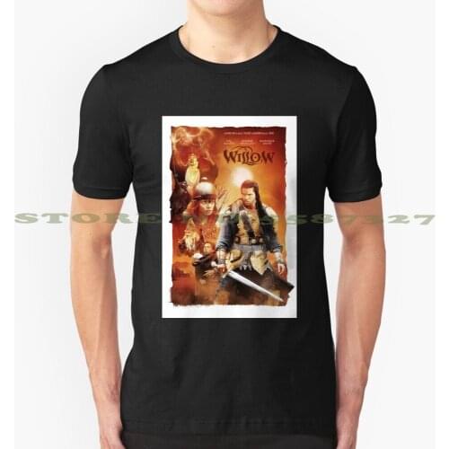 Willow Cool Design Trendy T-Shirt Tee Willow Val Kilmer Joanne Whalley Warwick Davis Madmartigan Sorsha Ron Howard George Lucas