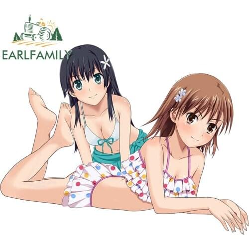 EARLFAMILY 13cm x 10cm for To Aru Kagaku No Railgun Waterproof Decal Scratch-proof Motorcycle Trunk Anime Vehicle Car Stickers