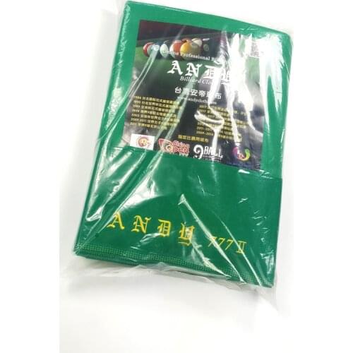 Andy 777 original billiard table cloth green color 9ft full set of pool table cloth for pool house table cloth