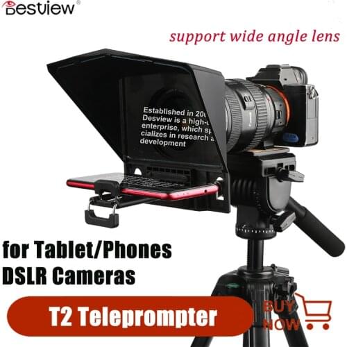 BestView T2 Tablet Teleprompter for interview speech video DSLR prompter for Tablet iPad Phones fit for wide angle lens