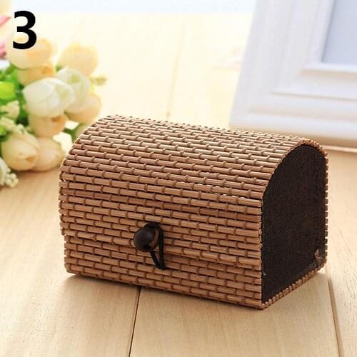 POP ITEM! Creative Bamboo Wooden High Capacity Case Cute Jewelry Box Storage Organizer