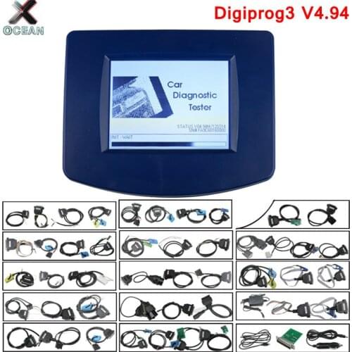 Newest Digiprog3 Full set Digiprog 3 V4.94 Odometer programmer DigiprogIII Mileage Correct Tool for Many Cars With EU/US Plug