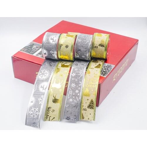 Tree Snowflake Deer Print Ribbon Christmas Ornaments Birthday Gift Present Decoration
