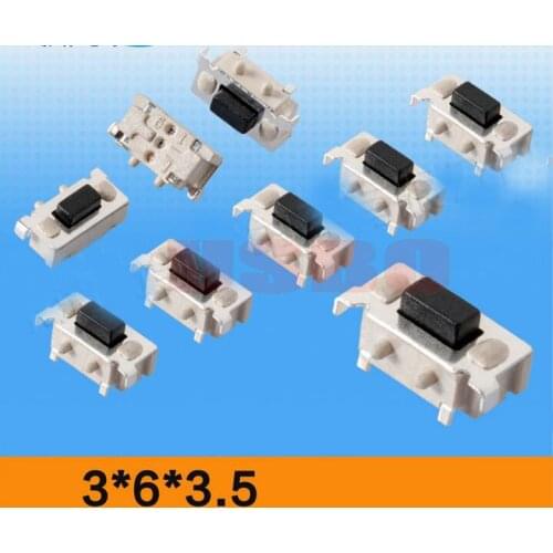 Wholesale 50ma 12V DC 3*6*3.5mm SMD Tact Switch 2 feet MP3 MP4 MP5 tablet computer shutdown button Tactile switch