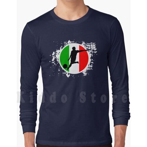 Football Player Italy Hoodie Long Sleeve Soccer Footballer Football Team Football Game European Mr Football