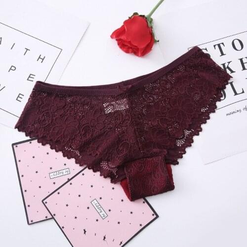 6Pcs Luxury Romantc Texture Lace Female Briefs Zero-sense Comfortable Light Women Underwear Sexy Lace Breathable Nylon Seamless
