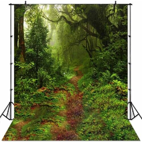 NeoBack Spring Photography Backdrop Easter Woodland Big Tree Meadow Grass White Flower Farity Tale Photo Studio Booth Background