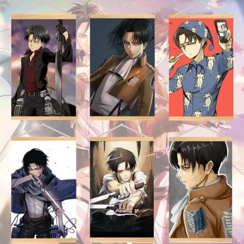 Japanese Anime Post Attack On Titan Levi Rivaille Rival Ackerman Manga Wall Art Scroll Painting Home Decor Living Room Modular
