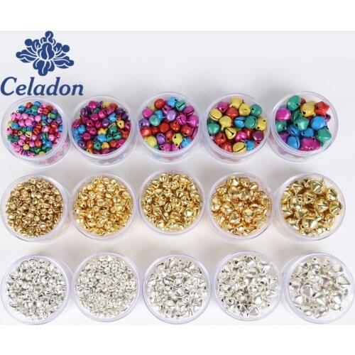 6/8/10/12/14mm Jingle Bells Iron Loose Beads Hanging Xmas Tree Ornament Christmas Decoration DIY Handmade Crafts Accessories