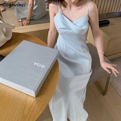 Sleeveless Dress Women Chiffon Retro Evening Party Dresses Womens Designer Elegant Chic Ins Fashion Shiny Ladies Gentle Soft New