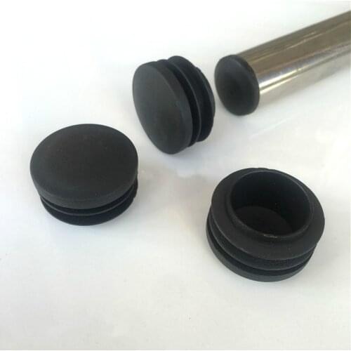 10Pcs/lot New Plastic Furniture Leg Plug Black Round Steel Pipe Tube Blanking End Caps Insert Plugs14-76mm decorative dust cover