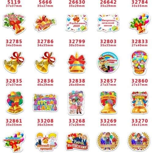10 pcs Russian Resin Flatback for Hair Bows Planar Resin Crafts Custom Resin for DIY Phone Decorations PR5119