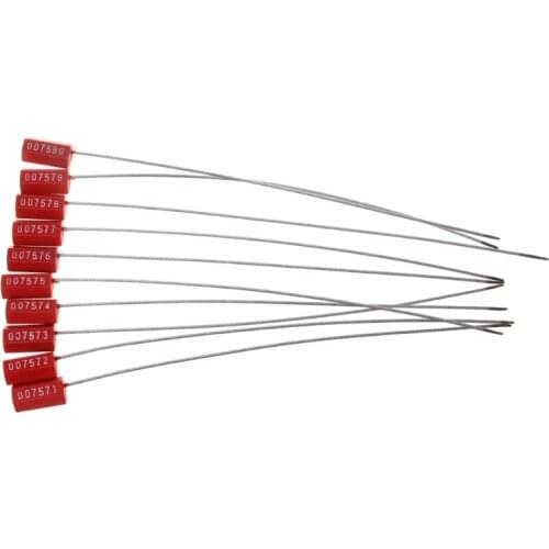 2020 New 10PCS Pull Tight Wire Seals Locks Truck Security Aviation Steel Wire Cable Seals