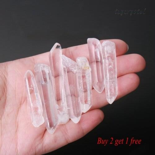 50G (5-10PCS) Natural Transparent White Crystal Point Quartz Specimen Healing Decoration