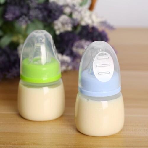 60ML Baby Newborn Mini Portable Feeding Nursing Bottle BPA Free Safe Infant Nursing Nipple Care Feeder Fruit Juice Milk Bottles
