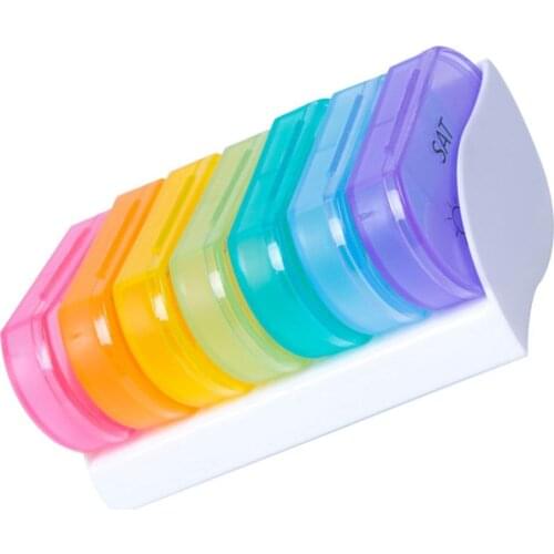 7 Day Weekly Style Morning Night Pill Holder Storage Organizer Plastic Container Case Portable Travel Pill Box 2021