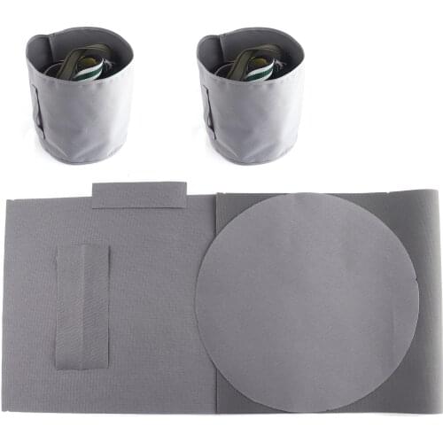 10.5" x 10.5" DIY storage bins with handles Cylinder accessories Oxford cloth Collapsible Polyester fabric gray storage cubes