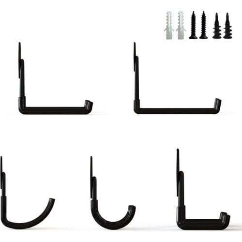 Home Metal Hook Screw Mounted Black Practical Simple Modern Style High Quality Bedroom Bathroom Wall Storage Convenient Hooks