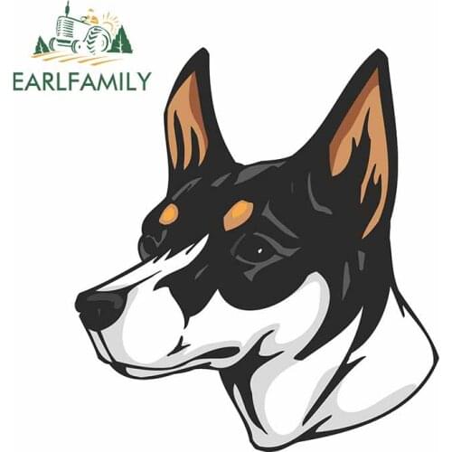 EARLFAMILY 13cm x 11.7cm Miniature Fox Terrier Dog Car Stickers Decoration Decal Auto Styling Horrible Dog Head Car Wall Sticker
