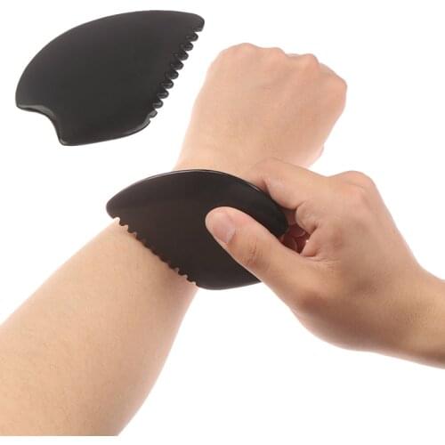Black Bian Stone Gua Sha Massage Tool SPA Acupuncture Scraping Body Foot Back Face Neck Massager Beauty Guasha Board