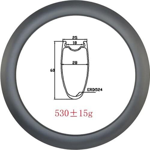 700c 60x25mm Tubeless carbon rim road disc brake UD 3k matte glossy 18H 20H 21H 24H Road bike external or internal road bicycle
