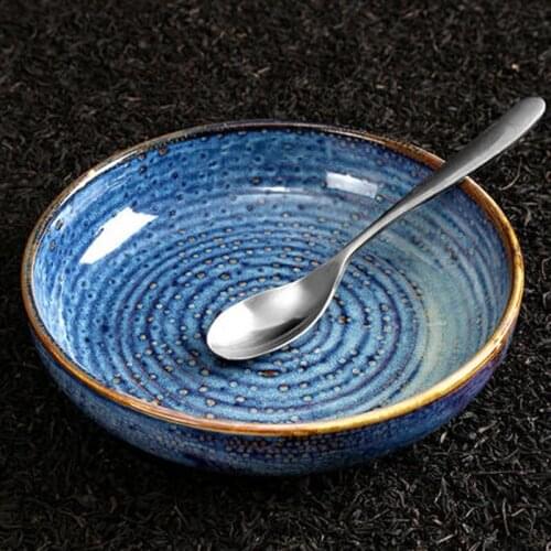 Creative ceramic plate personality simple fruit salad dish plate Nordic style home deep soup plate deep mouth dish