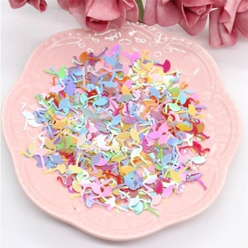 KSCRAFT 10mm*20mm Flamingo Shape Sequins PVC Flat for DIY Card Making Craft Color Collection