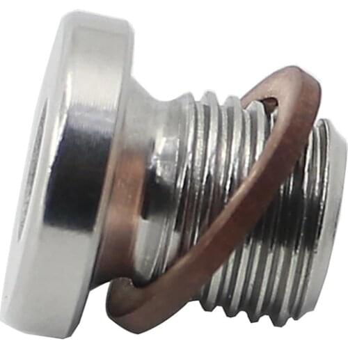 M12 x 1.25mm Oxygen o2 Lambda Sensor blanking Exhaust Plug Stainless Steel Cap Bang motorcycles and cars TK-CGQ144