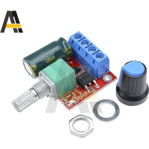 Mini PWM 12V DC Motor Speed Controller Module 5A 90W DC-DC 4.5V-35V Adjustable Speed Regulator Control Governor Switch 24V
