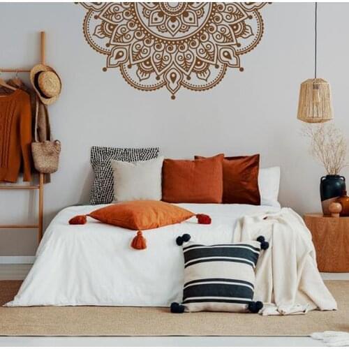 Mandala wall sticker Boho waterproof vinyl Wall Decal Yoga Studio decoration Bedroom Headboard removeable Mandala Stickers G745
