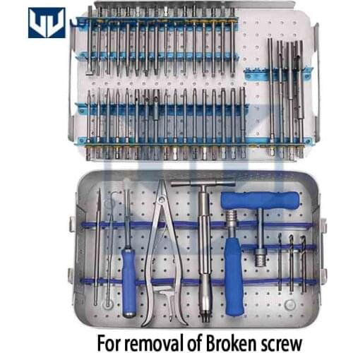 Orthopedic instruments for removal of broken implants screws orthopedics instrument hollow reamers conical extraction bolts