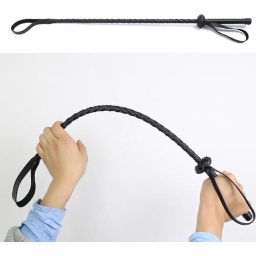 Genuine Leather Horse Whip BDSM Bondage Sex Toys Delicate 75cm Spanking Whip Fetish Slave Restraints Adult Game Exotic Accessory